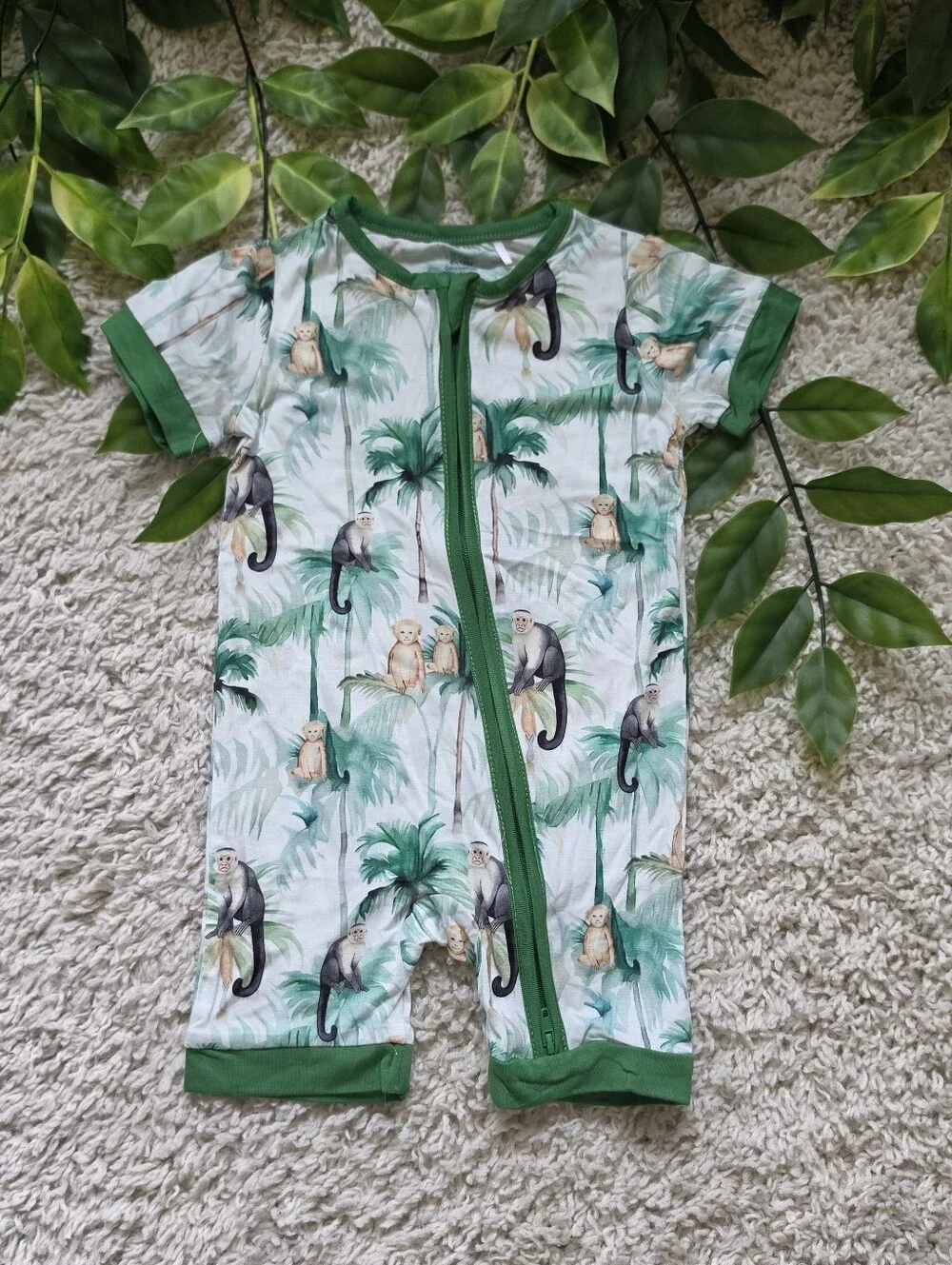 Baby Boy Monkey Romper (6-12 Months)